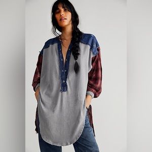 Free People! Plaid Extravaganza Top NWOT!